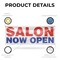 Signmission Salon Now Open, 18 Inch x 48 Inch, Vinyl Banner B-30848 - alternate 2