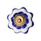 Homeroots 1.5" X 1.5" X 1.5" White Blue And Gold Knobs, 12PK 321666 - alternate 2