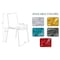 Leisuremod Astor Plastic Dining Chair with White Steel Base Water Ripple Design in Transparent Black ACW-20TBL - alternate 2