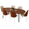 Leisuremod 70.9 in W, 29.5 in L, Manufactured Wood/Steel/PU Leather, Walnut/Light Brown TT70-WCWN18-LBR - alternate 1