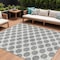 Homeroots 9' X 12' Gray And Ivory Polka Dot Washable Indoor Outdoor Area Rug 614903 - alternate 1