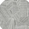 Homeroots 8' Gray And Ivory Round Geometric Washable Indoor Outdoor Area Rug 594793 - alternate 4