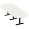 Skutchi Designs 12ft Conference Table With Power Unit | 12 Person Modular Racetrack Meeting Table | Harmony Series HAR-RAC-48X144-T.BK-W960-NA - alternate 1
