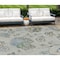 Homeroots 8' X 10' Taupe Navy Blue And Denim Blue Floral Washable Indoor Outdoor Area Rug 589509 - alternate 1