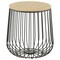 Leisuremod Round 15 in W, 16 in L, Manufactured Wood/Steel, Natural Wood RTBL-15NW - alternate 1
