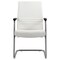 Leisuremod Aleen Office Chair in Upholstered Leather and Iron Frame, White AGO19WL - alternate 2