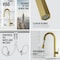 Vigo Hart Hexad Single Handle Pull-Down Spout Kitchen Faucet in Matte Brushed Gold VG02034MG - alternate 2