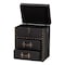 Baxton Studio Agatha Vintage Black Canvas 2-Drawer Storage Trunk 252-13965-ZORO - alternate 4