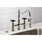 Kingston Brass Bridge Kitchen Faucet with Brass Sprayer, Polished Nickel KS1276PKXBS - alternate 3