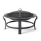 Homeroots Black Steel Round Wood Burning Fire Pit 416240 - alternate 1