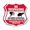 Signmission No Trespassing Shield Sign This Property, 6 inch X 6 inch, Vinyl Decal, 2PK SHI-D-2PACK-6-409 - alternate 1