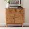 Bali & Pari Latika Modern and Contemporary Natural Mappa Real Burl Wood Storage Cabinet 249-13925-ZORO - alternate 3