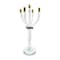 Homeroots 20" Clear Gold And Silver Crystal Tabletop Candelabra Candle Holder 590250 - alternate 2