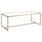 Homeroots 47" Gold Glass And Steel Coffee Table 520956 - alternate 1