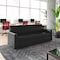 Flash Furniture Agent Black LeatherSoft Reception Sofa with Left and Right Side Charging Banks, Includes 2 Outlets,  BT-827U-3-BK-CHR-GG - alternate 2