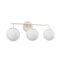 Jonathan Y Louis Parisian Globe 25" 3-Light Metal/Frosted Glass Modern Contemporary LED Vanity Light, Almond JYL3536C - alternate 2