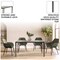 Leisuremod Avo Modern Dining Table - Black Aluminum Base with Sintered Stone Top ATBL-62DGR-S - alternate 2