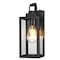 J&H Led 13 in. 1-Light Matte Black Outdoor Wall Lantern Sconce JH-SCOGW-52B - alternate 1