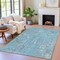 Homeroots 5' X 8' Denim Blue And Gray Abstract Washable Indoor Outdoor Area Rug 632120 - alternate 1