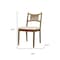 Homeroots Set of Two Cream and Natural Fabric and Wood Partially Open Back Dining Side Chairs, 2PK 716276 - alternate 2