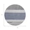 Homeroots 8' Denim Blue Ivory And Gray Round Abstract Washable Indoor Outdoor Area Rug 615262 - alternate 4