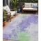 Homeroots 5' X 8' Lavender Mint Green And Ivory Abstract Washable Indoor Outdoor Area Rug 617402 - alternate 1