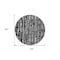 Homeroots 8' Black And Ivory Round Abstract Washable Indoor Outdoor Area Rug 588494 - alternate 2