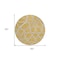 Homeroots 8' Gold Gray And Ivory Round Abstract Washable Indoor Outdoor Area Rug 600530 - alternate 3