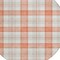 Homeroots 8' Coral And Beige Round Plaid Washable Indoor Outdoor Area Rug 601322 - alternate 3