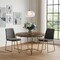 Homeroots 46" Brown And Gold Solid Wood And Metal Trestle Base Round Top Dining Table 602330 - alternate 2