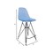 Leisuremod Cresco Acrylic Barstool - Modern ABS Plastic Counter Stool with Steel Legs & Footrest CRBL-30TBU - alternate 2