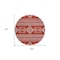 Homeroots 8' Red And Ivory Round Southwestern Washable Indoor Outdoor Area Rug 593716 - alternate 2