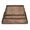 Homeroots Set of Three Brown Wood Nesting Serving Trays 274825 - alternate 2