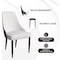 Leisuremod Allure Modern Dining Chair In Black Fabric and Oak Wood Legs, 2PK AC49WBL2 - alternate 3