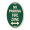 Signmission No Parking Fire Zone with Bidirectional Arrow, 12 In X 18 In Architectural, Heavy Gauge Aluminum A-OV-G-1218-23619 - alternate 1