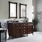 James Martin Vanities Brittany 60'' D Vanity, Burnished Mahogany w/ Parisien Bleu Silestone Top w/ Wireless Charger 650-V60D-BNM-FPBL - alternate 3