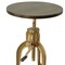 Homeroots 19" Brass Solid Wood And Iron Height Adjustable Round End Table 493239 - alternate 3