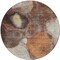 Homeroots 8' Coffee Copper And Beige Round Abstract Washable Indoor Outdoor Area Rug 605833 - alternate 3