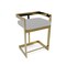 Homeroots 26" Gold and Gray Metal and Velvet Low Back Counter Height Bar Chair 555076 - alternate 1
