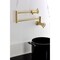 Kingston Brass Wall Mount Pot Filler Faucet, Brushed Brass KS4107CG - alternate 2