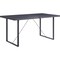 Homeroots 64" Dark Gray and Black Wood and Iron Sled Base Dining Table 631282 - alternate 1
