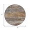 Homeroots 8' Brown Gray And Purple Round Abstract Washable Indoor Outdoor Area Rug 630833 - alternate 2