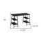 Homeroots 47" Black and White Wood and Metal Sled Computer Desk 489836 - alternate 2