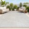 Jonathan Y Hallie High-Low Minimalist Curve Geometric Gray/Ivory 4 ft. x 6 ft. Indoor/Outdoor Area Rug SCN100A-4 - alternate 1