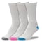 Railroad Sock Womens Crew Socks, 80% Ringspun Cotton, 20% Nylon, White/Assorted, 5-10 W; 4 Pair-7.5 M, 3 PK 638 - alternate 2