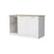 Homeroots White and Oak 59" Kitchen Island With Storage 535025 - alternate 1