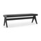 Homeroots 59" Black Solid Wood and Cane Dining Bench 606739 - alternate 2