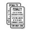 Signmission Penalty $250 1st Offense Subsequent Offenses $250 Min., 12'' X 18'', Heavy Gauge Aluminum, 2PK A-1218-2PACK-23333 - alternate 1