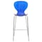 Leisuremod Oyster Acrylic Barstool with Steel Frame in Chrome Finish, Transparent Blue, 2PK OC31TBU2 - alternate 3