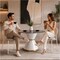 Leisuremod Euston Velvet Dining Chair with Woven Rattan Backrest & Stainless Frame, 2PK ECW17GR2 - alternate 2